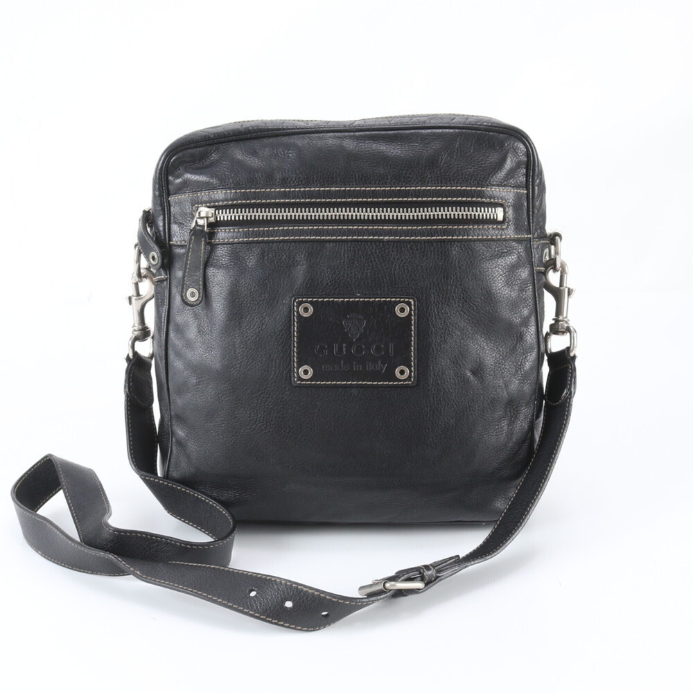 Gucci Crest 201451 Leather Shoulder Bag Messenger Tote for Men